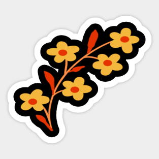 Flower stem orange Sticker